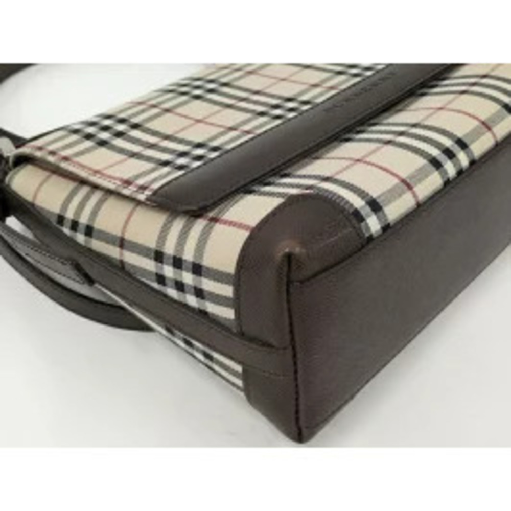 BURBERRY Shoulder Bag Nova Check Canvas Beige - Picture 4 of 9